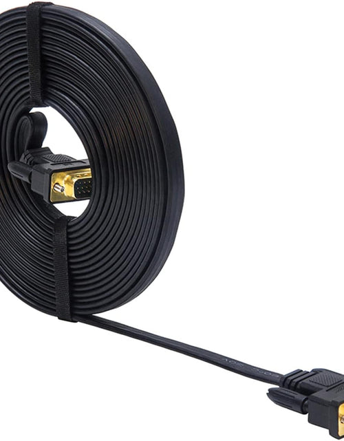 Load image into Gallery viewer, 15M Ultra Thin Flat Type Computer Monitor VGA Cable Standard 15 Pin Male to Male VGA Wire 50 Feet
