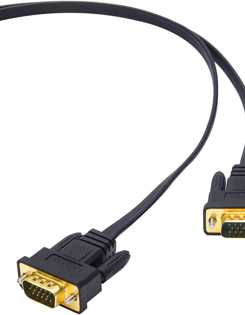 Load image into Gallery viewer, 15M Ultra Thin Flat Type Computer Monitor VGA Cable Standard 15 Pin Male to Male VGA Wire 50 Feet
