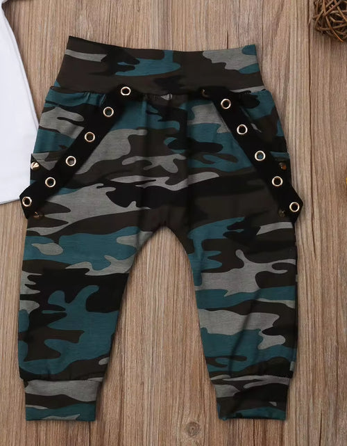 Load image into Gallery viewer, 0-3Y Newborn Infant Toddler Baby Boy Clothes Set Kids Boys Cute Short Sleeve T-Shirt Top+Pants Outfits Clothing Set
