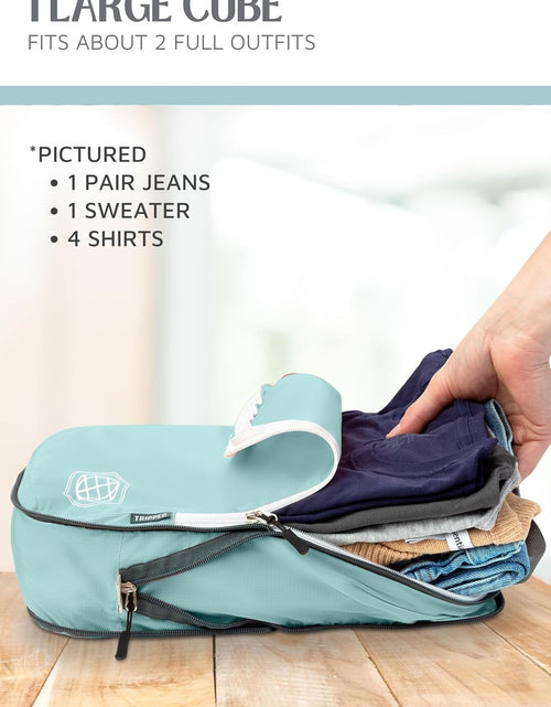 Load image into Gallery viewer, Compression Packing Cubes Set for Travel - Lightweight, Durable Clothes Organizer for Carry-On Luggage and Suitcases by
