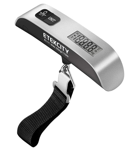 Luggage Scale, Digital Portable Handheld Suitcase Weight for Travel with Rubber Paint, Temperature Sensor, 110 Pounds, Battery Included