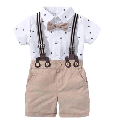 Hot Baby Boy Clothing Suit Newborn Handsome Romper Bow Set Birthday Festival Gift Jumpsuit Hat Toddler Boys Wedding Outfit Dress